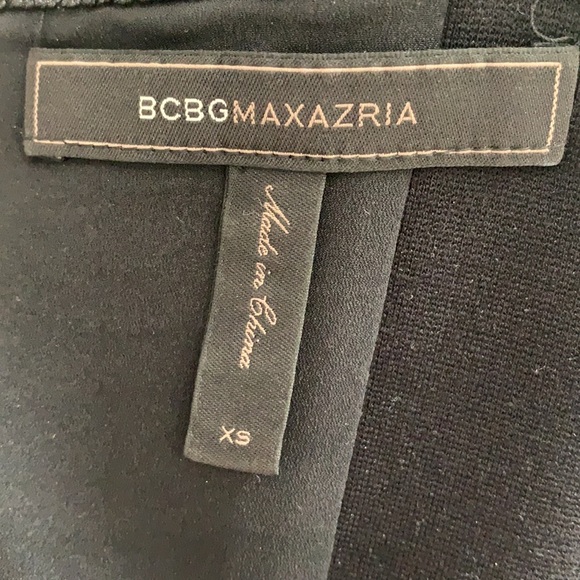 BCBG BLACK LEATHER STRAPPY SRESS HIGH LOW - Picture 7 of 7